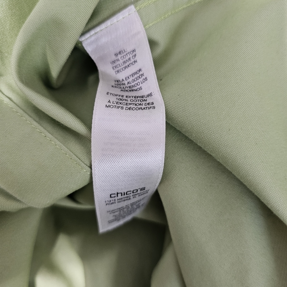 Chico's Green Button Down Tunic - image 6